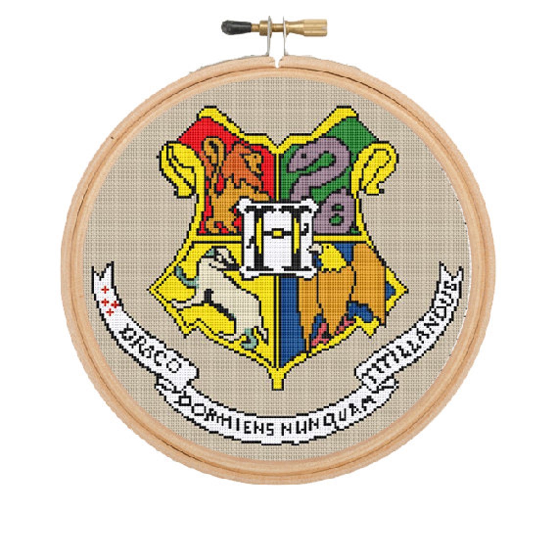 Hogwarts. Cross Stitch. Harry Potter. Hogwarts Crest Cross | Etsy