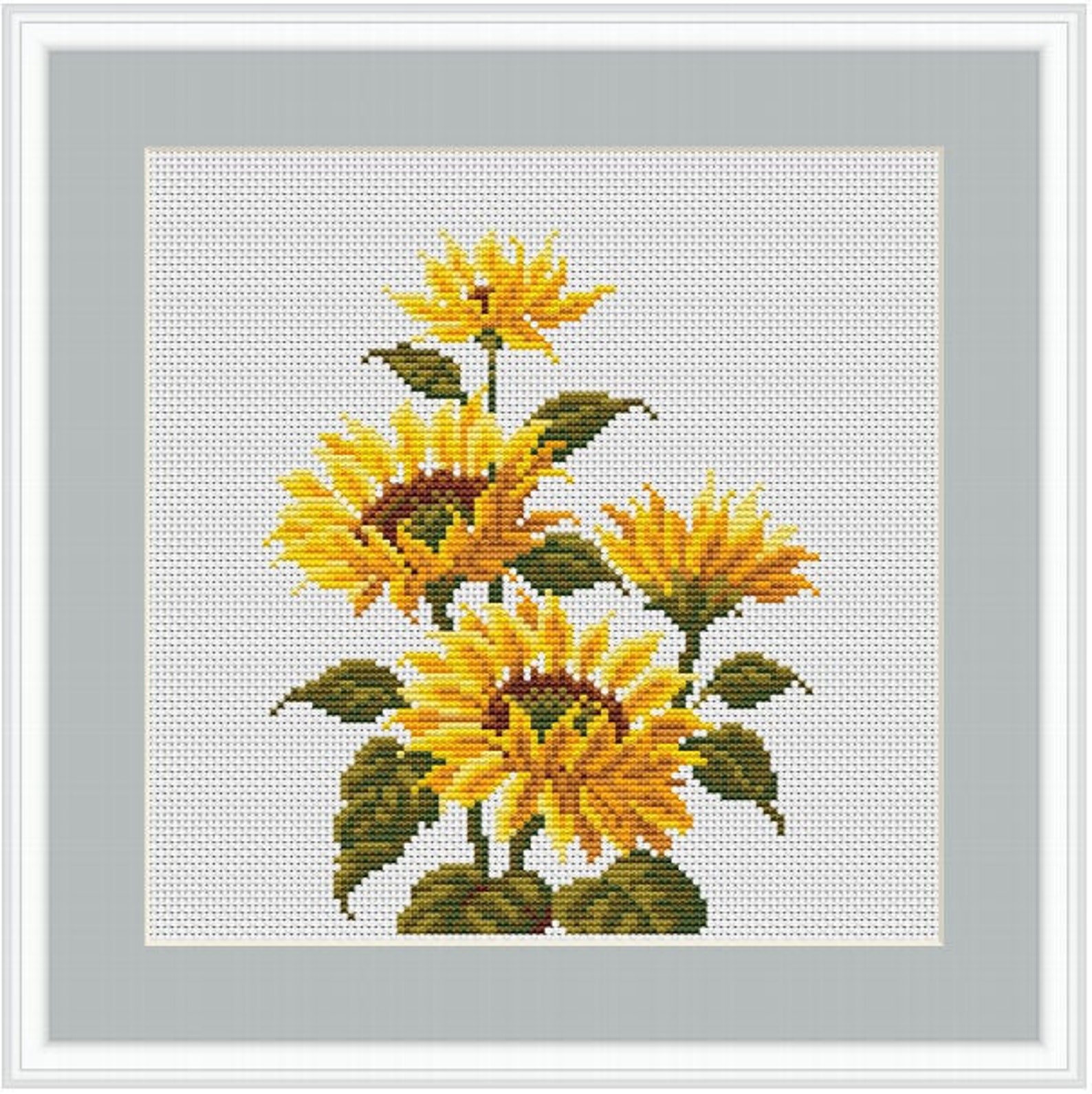 Sunflowers Counted Cross Stitch Pattern. Flowers DIY Cross Etsy