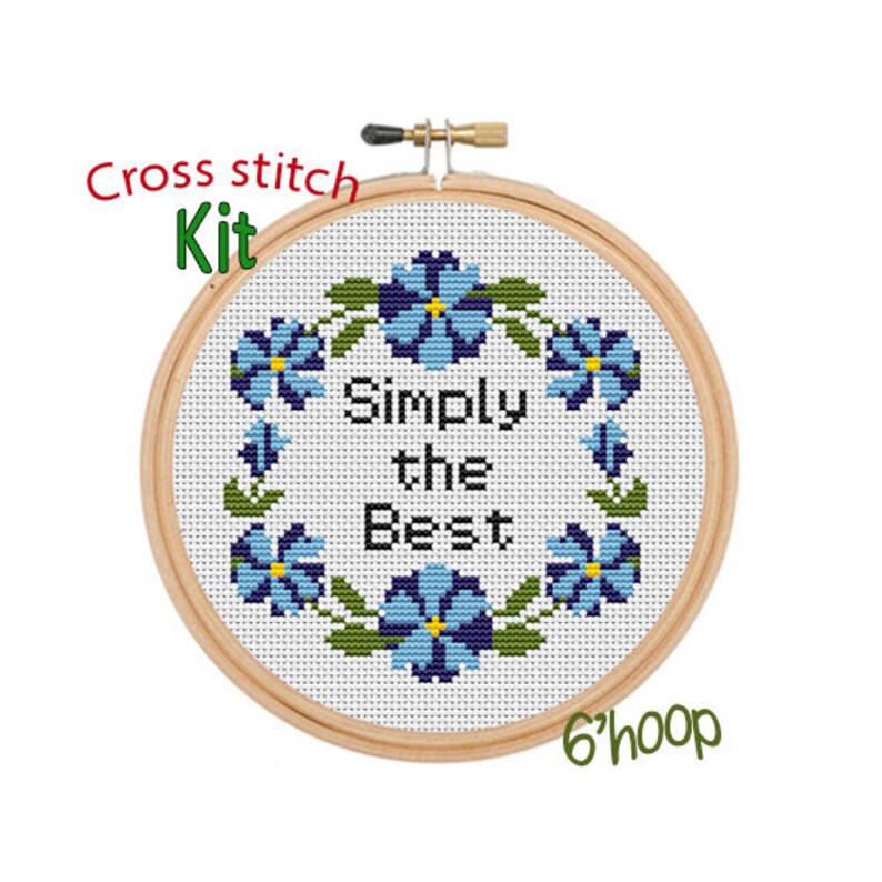 Simply the Best Cross Stitch Kit. Schitt's Creek Beginner Etsy