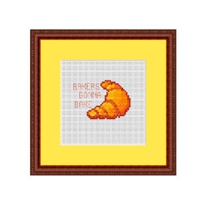 Bakers Gonna Bake Cross Stitch Pattern. Beginner Cross Stitch. Funny Cross Stitch. Bake. Baker. Chef. Kirchen. Croissant. Pastry.DIY Picture