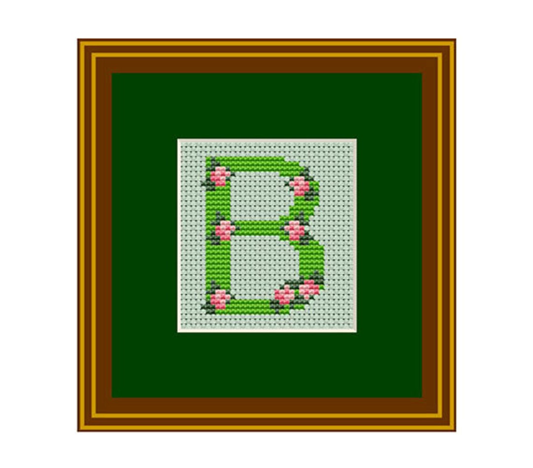 Capital Letter B Counted Cross Stitch Pattern. Instant Download. PDF ...