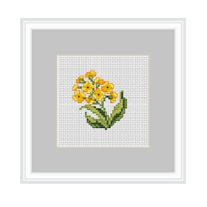 Primrose Cross Stitch Pattern: Spring Floral Design (PDF)