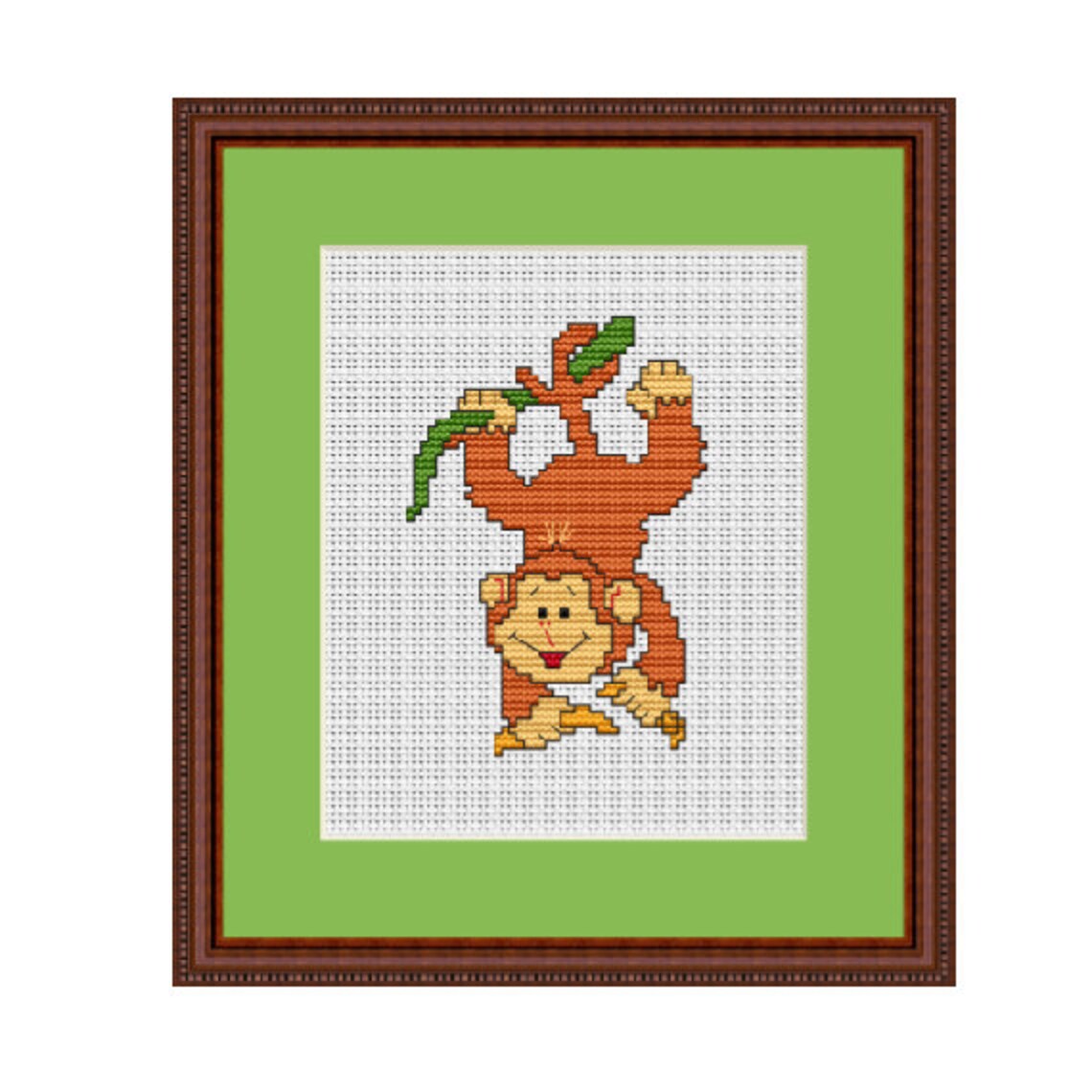 Funny Monkey Counted Cross Stitch Pattern. PDF Instant Download ...