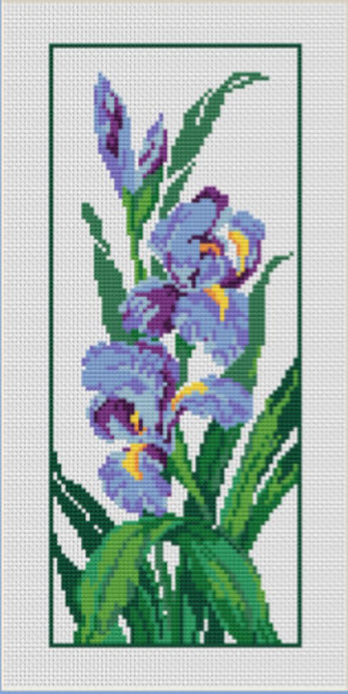 Irises Counted Cross Stitch Pattern. Flowers Nature Cross Etsy