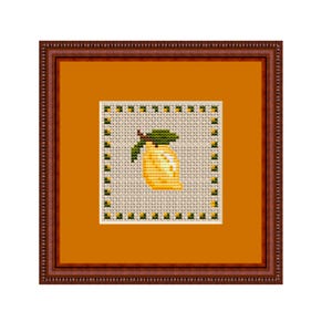 Lemon. Counted Cross Stitch Pattern. PDF Instant Download. Decor Pattern.