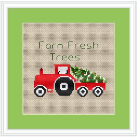 Tree Farm By Erin Elizabeth Modèle/grille De Point De Croix Compté