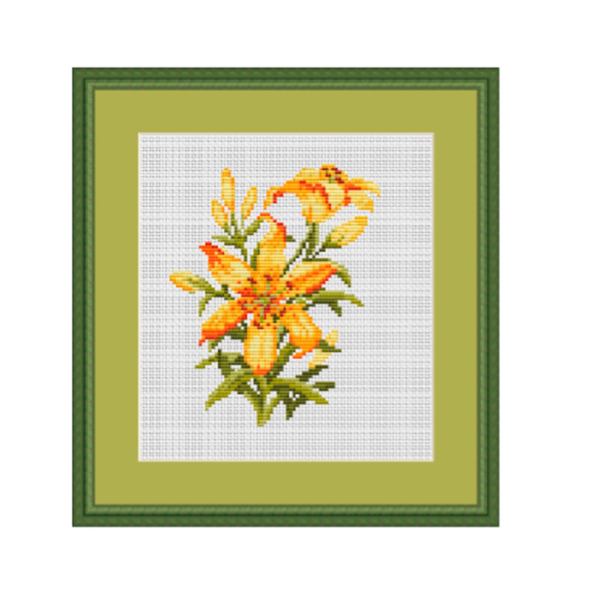 Lily Flower Counted Cross Stitch Pattern. PDF Instant Download. Nature ...