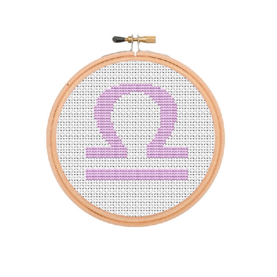 Libra Star Sign Pattern Libra Pattern. Zodiac Sign PDF Instant Download Counted Cross Stitch ...