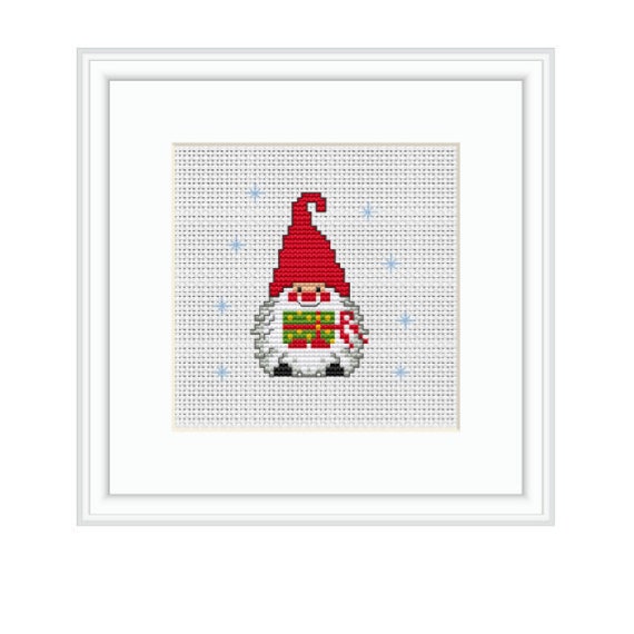 Christmas Ornament Cross Stitch Pattern. Funny Christmas Gnome | Etsy