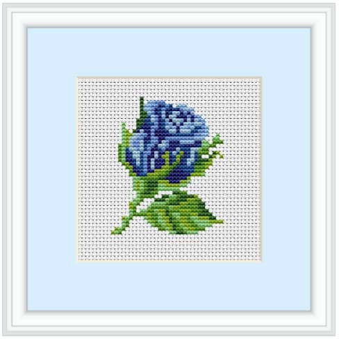 Kit Punto Croce LANARTE Bouquet Rosa - Set Completo Per Ricamo Creativo Adulti