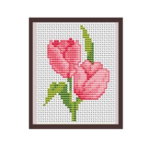 Tulips PDF Instant Download. Tulip Counted Cross Stitch Pattern. Nature. Decor Pattern.