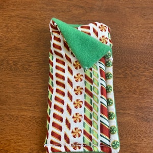 Elf Baby Sleeping Bag and Pillow - Green and Red Multi Pattern