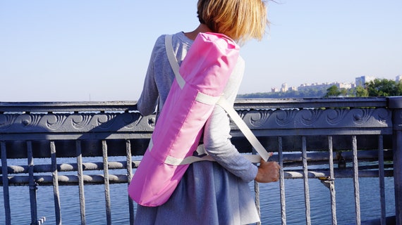 pink yoga mat bag