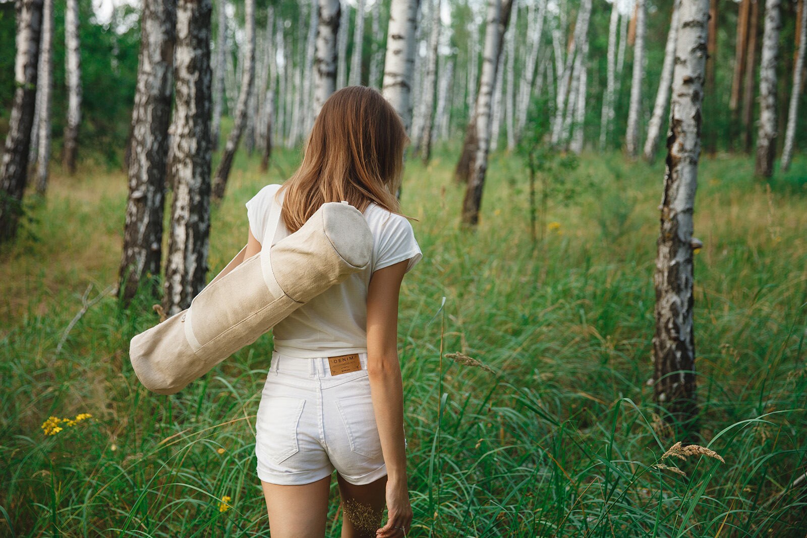Eco Yoga Mat Bag Natural With Zipper Mat Holder Yoga Bag Etsy
