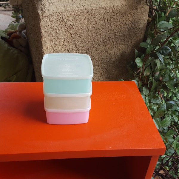 Set of 3 Vintage Tupperware Containers with Lids