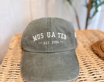 Gorro de jardinería Hmong - Lavado vintage color oliva