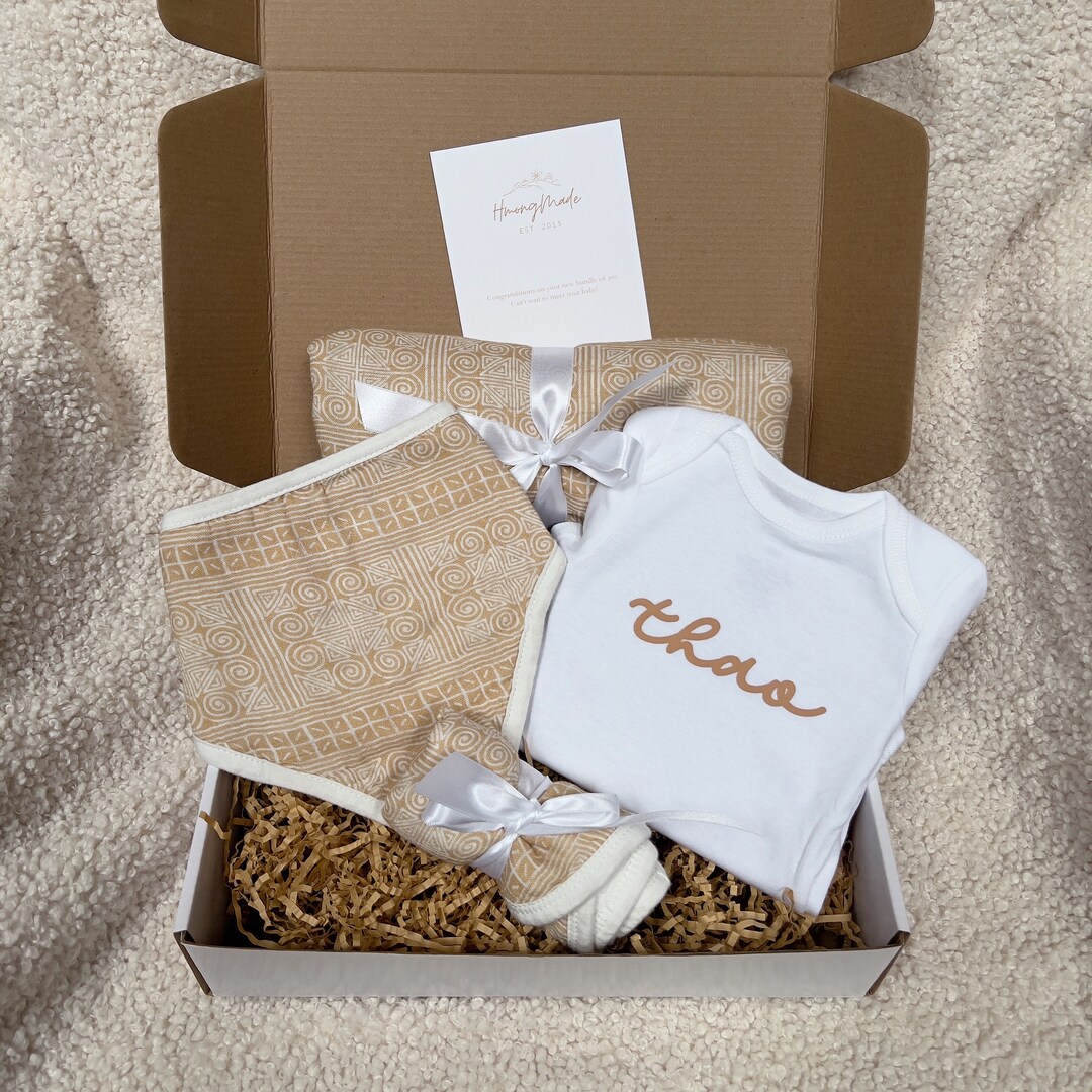Hmong Pattern Swaddle Gift Box tan Batik Etsy