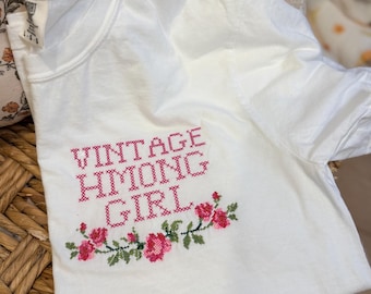 Vintage Hmong Girl Tee or Sweater