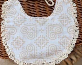 Hmong Pattern Double Gauze Baby Bib