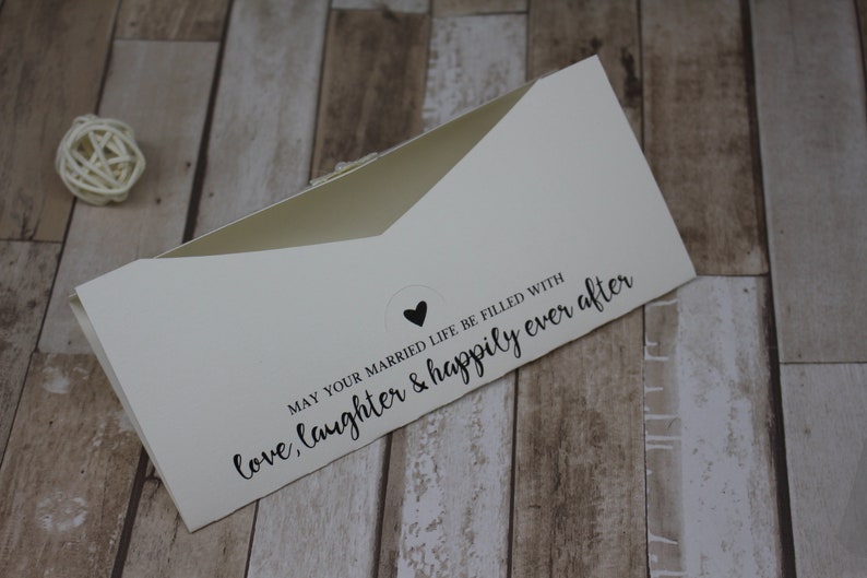 Personalised Money Wedding Favour Gift Wallet with Etsy