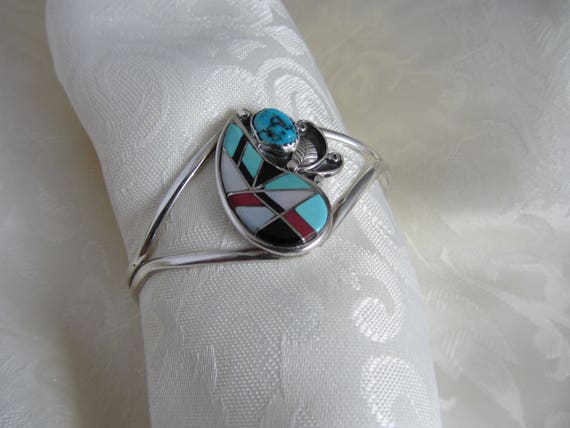 Gorgeous Native American Navajo Gaspeite Sterling Silver Link Bracelet Signed Ann Curley Gorgeous Native American Navajo Gaspeite Sterling Silver Link Bracelet Signed Ann Curley