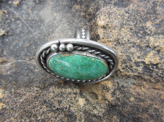 Huge Native American Signed Sterling Silver Turqu… - image 4