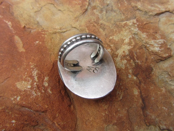 Huge Native American Signed Sterling Silver Turqu… - image 8