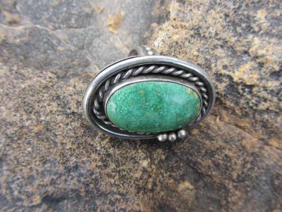 Huge Native American Signed Sterling Silver Turqu… - image 3