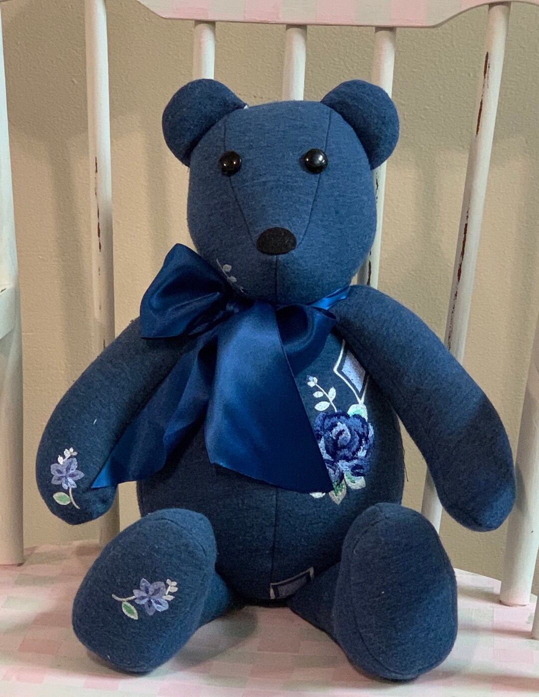 Memory Bear Made From Your Loved Ones Clothing, Handmade Teddy Bear