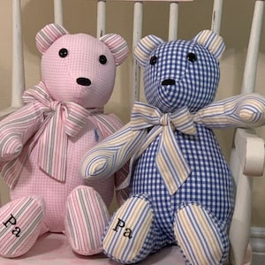 Handmade Memory Bear: Keepsake Teddy Bear Made From Loved One's Clothing
