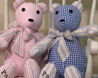 Handmade Memory Bear: Keepsake Teddy Bear Made From Loved One's Clothing
