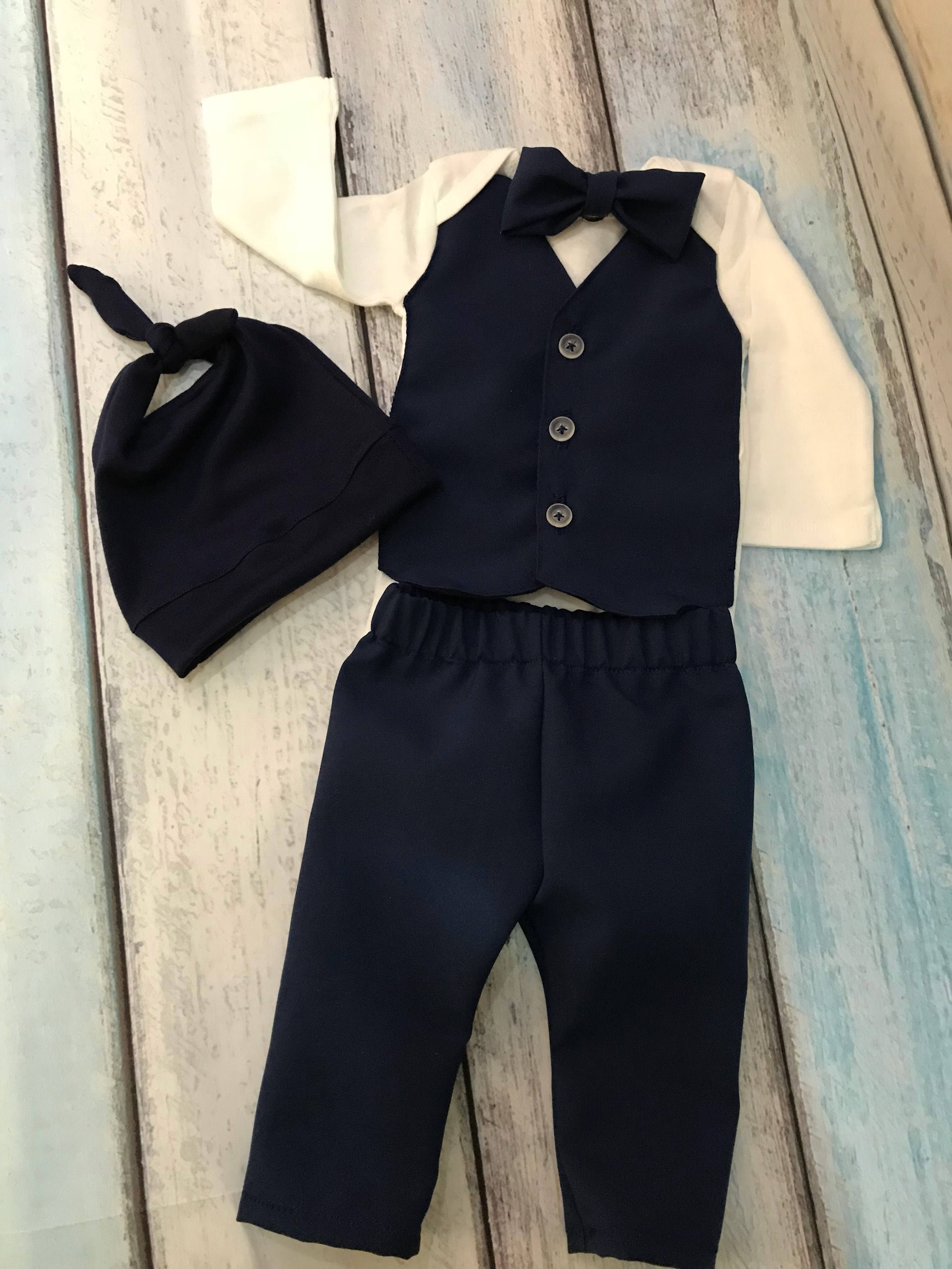 navy baby suit