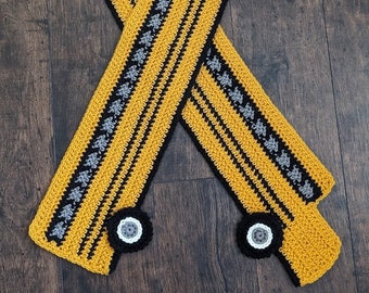 Wheels on the Bus Scarf Pattern - School Bus Driver Gift Crochet Pattern