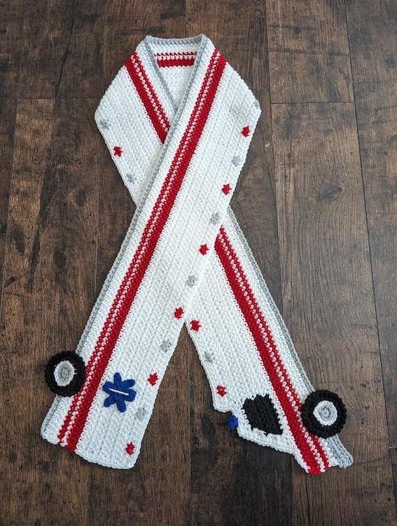 First Responder Ambulance Scarf Pattern - EMT Gift Crochet Pattern