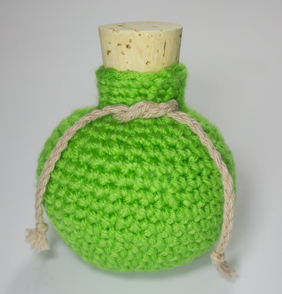 Gaming Dice Bag Crochet Lime Green Potion Bottle Nerd Geek Etsy