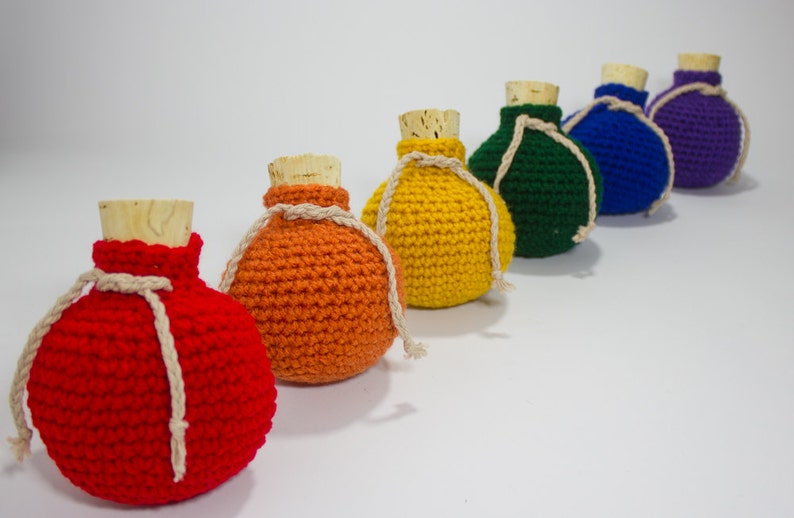 Gaming Dice Bag Crochet Purple Potion Bottle Nerd Geek Dice Etsy