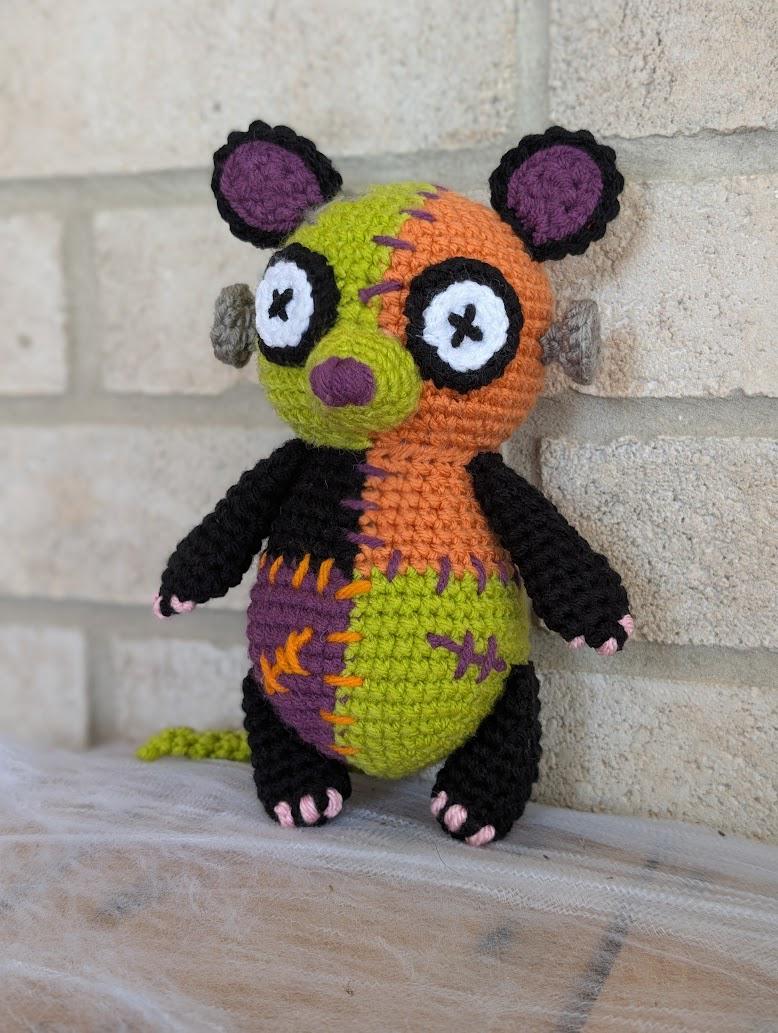 30 Opossum Crochet Patterns for Cute, Quirky Amigurumi Projects 21 Stitches the Franken Opossum Crochet Pattern
