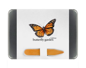 Butterfly Habitat | Garden Maker Kit – Monarchs – Native Flower seeds - Easy to use complete kit to attract butterflies - Garden gift