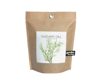 Dill Garden in a Bag | Herb Indoor Grow Kit, Dill Seed with Soil, Herb Garden, Indoor Herb Garden, Garden Gift