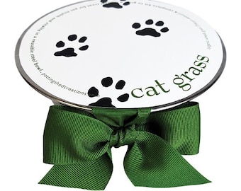 Gamelle pour animal de compagnie en herbe à chat - Cadeau chat - Chaton - Ami des chats - Herbe de blé - Respectueux de l'environnement - Jardin d'intérieur - Jardin d'animaux de compagnie - Animaux de compagnie d'intérieur - Cadeaux pour animaux de compagnie