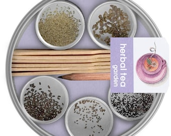 Herbal Tea Garden Kit – Grow your own tea, diy garden, organic seed