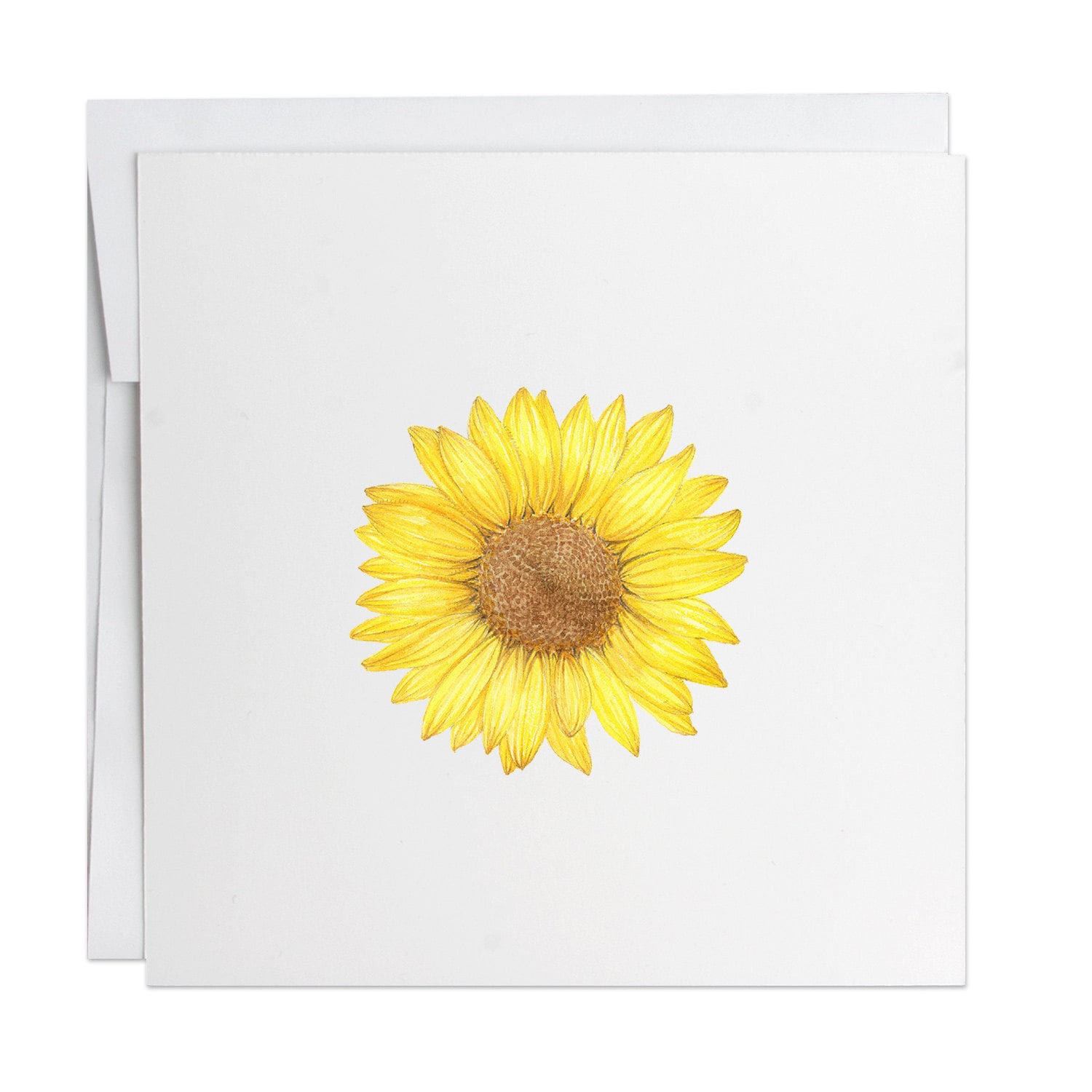 Sunflower Greeting Card Watercolors Handmade Cards Etsy