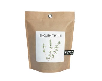 Thyme Garden in a Bag – Self Contained Grow Kit – Eco Friendly – Herb Garden Kit - Employee Gift – Mothers Day – Kitchen Herb - Indoor Plant