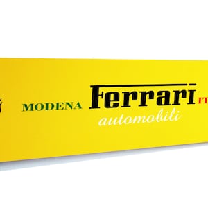 Ferrari Modena Italia Metal Sign, Banner Style