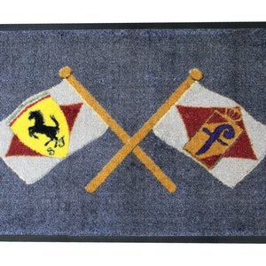 Pininfarina Crossed Flags Floor Mat