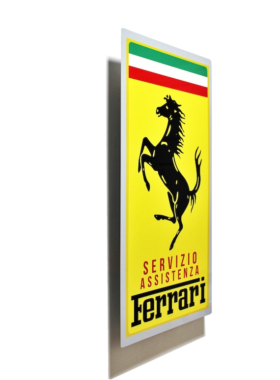 Ferrari Servizio Metal Italian Service Sign