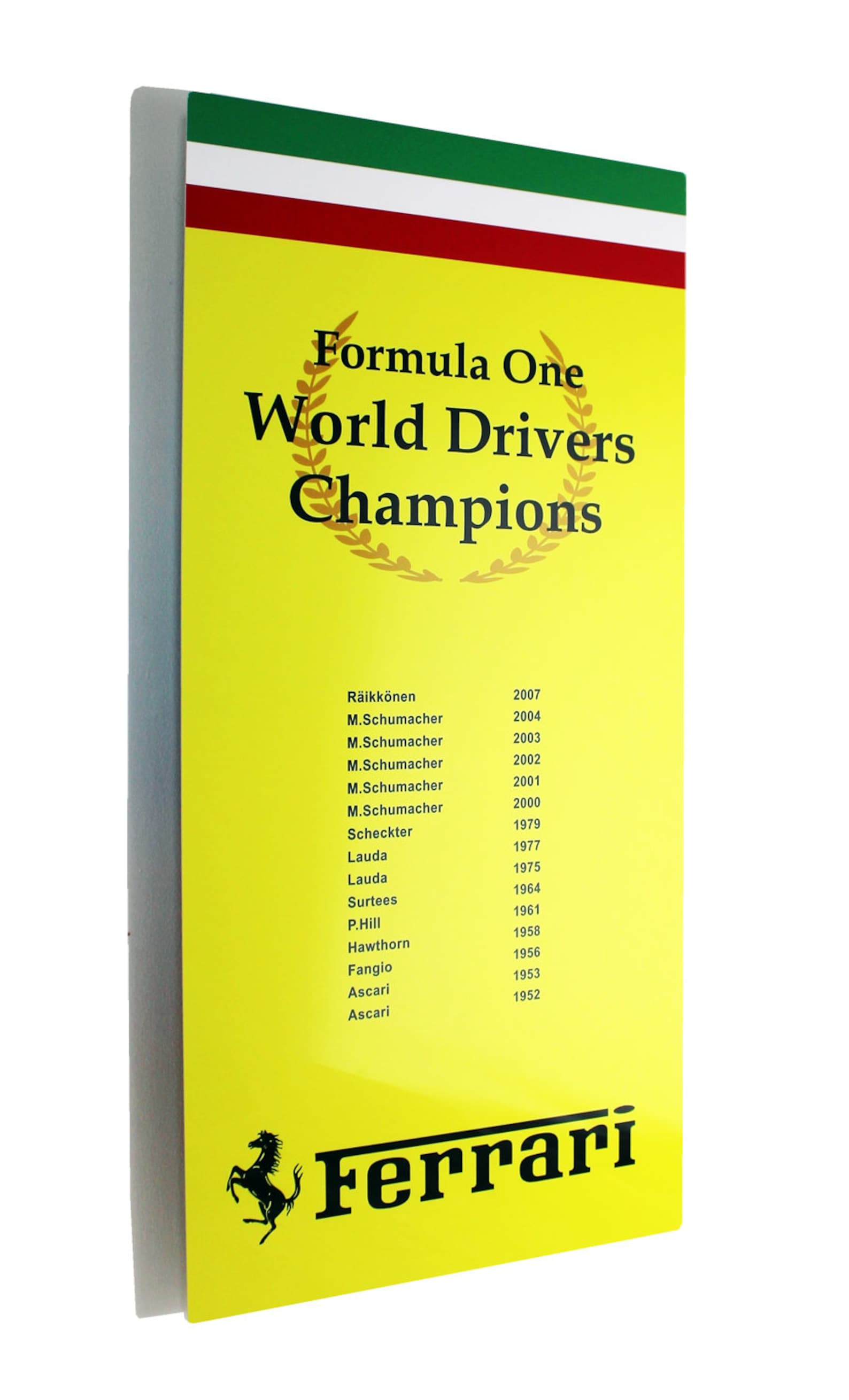 Ferrari F1 World Drivers Champions Metal Sign - Etsy