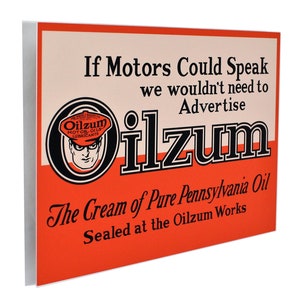 Oilzum Vintage Metal Sign