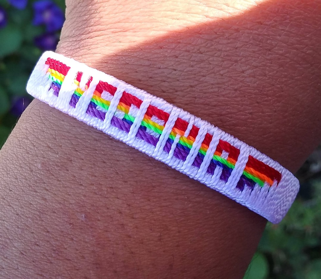 Mexican Name Bracelet Handmade Woven Name Bracelet Friendship Bracelet Personalized Name Bracelet Rainbow Bracelet Etsy