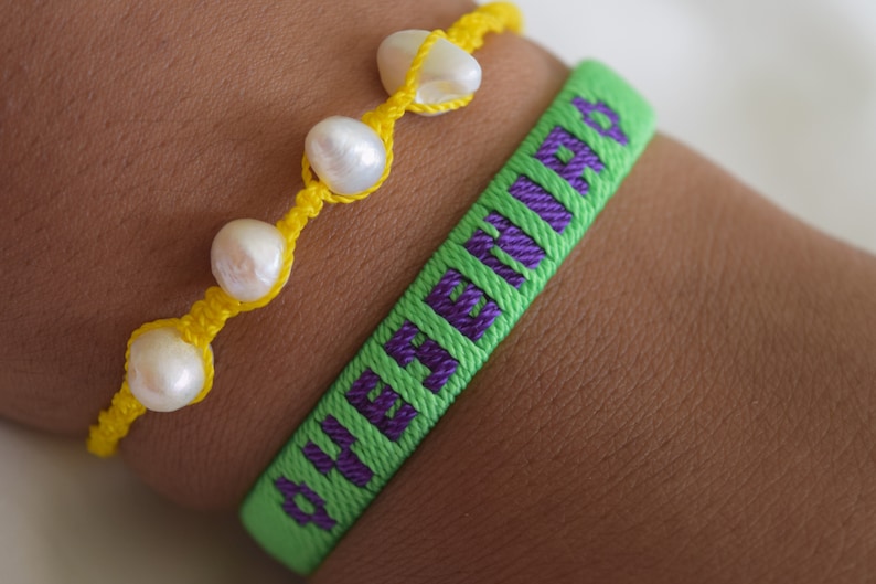 Mexican Name Bracelet/handmade Woven Name Bracelet/ Friendship Etsy